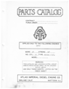 Cover of Parts Catalog for Model 4HM763